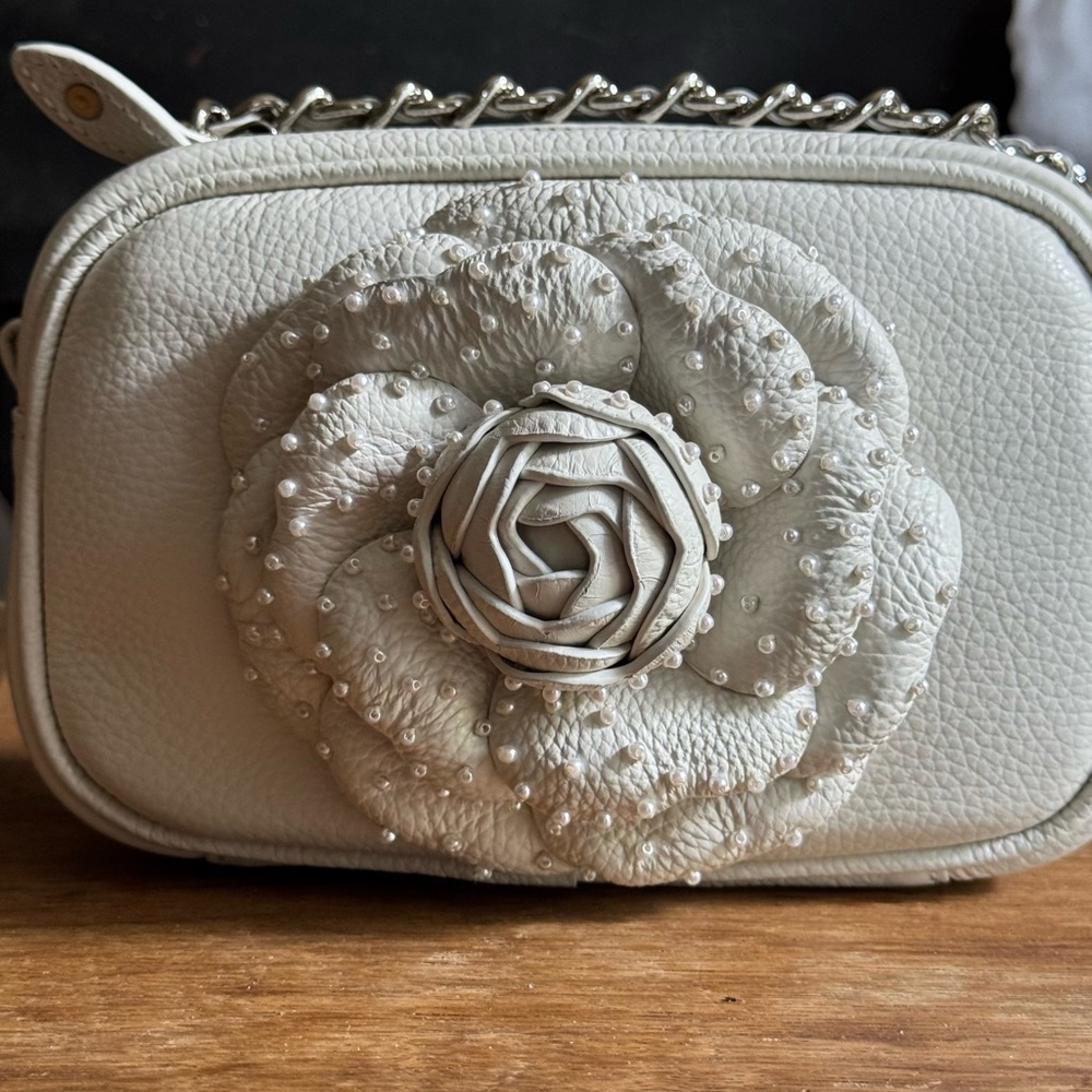 Brighton BNWT & BNIB Rosie Beaded Camera Bag- Optic White  STYLE H16112